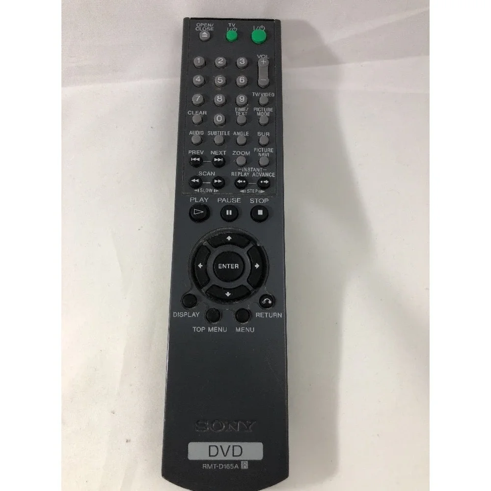 Sony DVD Remote Control RMT-D165A Black Good Replacement IR Controller
